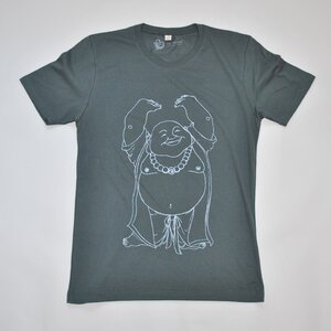 T-Shirt HAPPY BUDDHA dunkelgrau - MR. NELSON ecowear