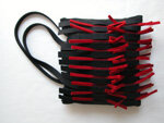 Tasche 'Igeltasche' schwarz/rot - werkstatt-design