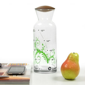 Karaffe 1L mit Deckel aus Nussbaumholz - DRINKITNOW