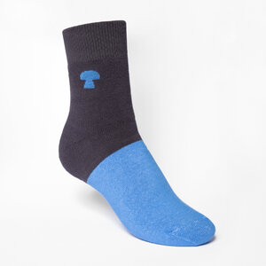 Fifty-Fifty Mid-Top Plüsch Socken boyblue/dark grey - THOKKTHOKK