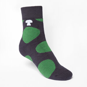 Polka Mid-Top Plüsch Socken green/dark grey - THOKKTHOKK