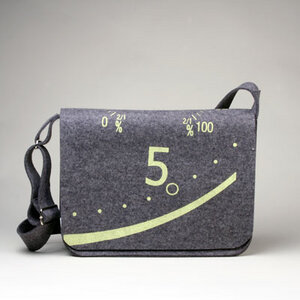 Laptoptasche 'Fünf' dunkelgrau meliert - werkstatt-design