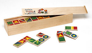 Domino 'Kubino' in edlem Holzschieber - Karthaus