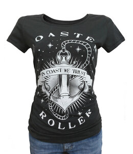 Girlie Shirt 'Anker', T-Shirt aus Biobaumwolle - Coaster Roller
