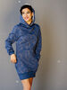 INDIGO BLUE DRESS - COPPER COTTON BALLS - Ken Panda
