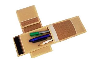 Etui für Stifte, Vanille-Caramell, Upcycling von Leesha - Leesha