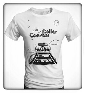 Herren T-Shirt 'Roller Coaster', T-Shirt aus Biobaumwolle - Coaster Roller