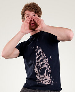 SCHIFF MEN T-SHIRT NAVY - HAFENDIEB