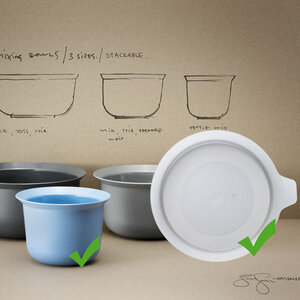Rührschüssel mit Deckel 1,5 Liter - blau - Rig Tig by Stelton