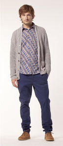 Chino Biobaumwoll Hose blau - STUDIO JUX