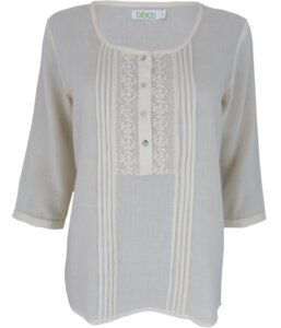 Bluse mit Spitzendetail - bibico