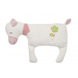 Efie XL Schäfchen mit Blümchen, Spieltier und Kuschelkissen, kontrolliert biologischer Anbau, 100 % Made in Germany - Efie