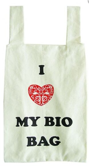 Shopper 'I heart my bio bag' - Coq en Pate