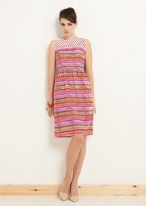 Sylvia Block Printed Dress - PeopleTree