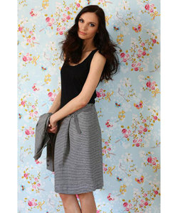 Jersey Skirt anthra geringelt - Alma & Lovis