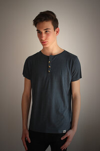 Herren SERAFINO, Shirt mit Knopfleiste,  - Re-Bello