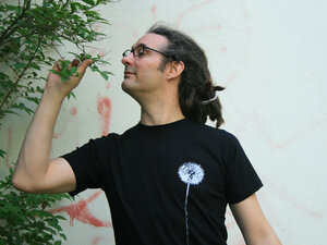 Fair-Trade Bio-Männershirt 'Pusteblume' - Hirschkind