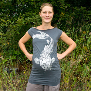 'Koi 03' T-dress - shop handgedruckt