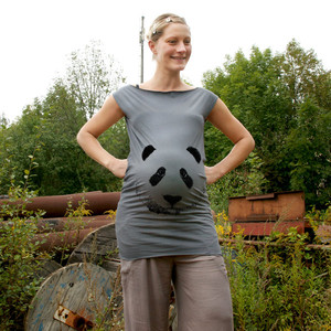 'Pandabärchen' T-dress - shop handgedruckt