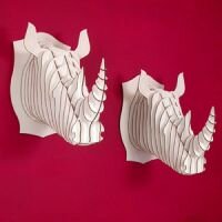 Robbie Micro - rhino trophy - Cardboard Safari